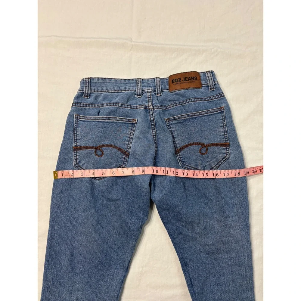 EO2 Division Culture Mens Slim Straight Leg Jeans Medium Wash Size 32